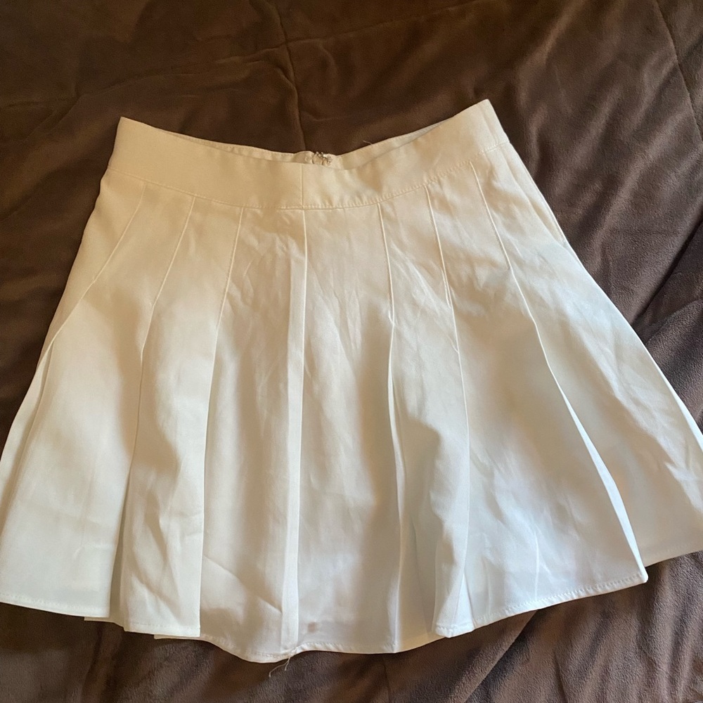 Shein white tennis skirt